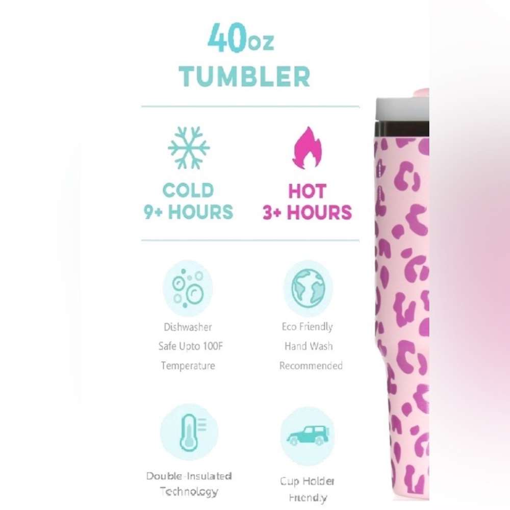 $24 start❤️ 400Z 3D UV PRINT DESIGN TUMBLER WITH 2
STRAWS - Picture 5 of 6